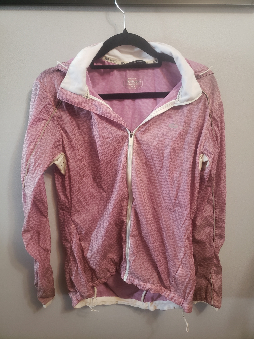 SUGOI Mauve Bomber Jacket with White Trim